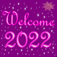 Welcome 2022 Bye Bye 2021 - illustration