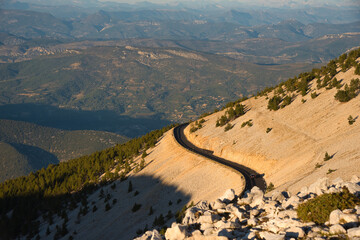 Gipfel des Mont Ventoux in der provence