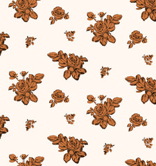 Seamless flowers pattern, floral print.