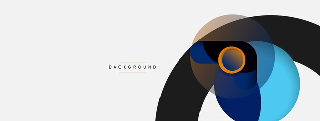Circle and round shapes abstract background. Vector illustration for wallpaper banner background or landing page