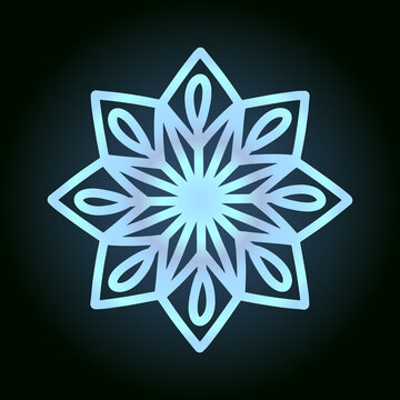 recommend clip art: beautiful snowflake for winter design, symbol of new year and christmas holidays