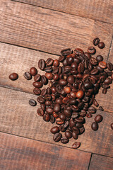 a cup of coffee brown mocha beans view from above