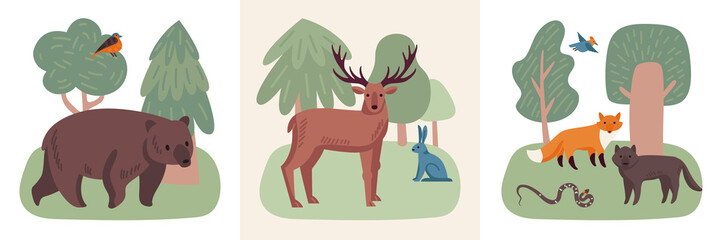 Forest Animals Design Concept
