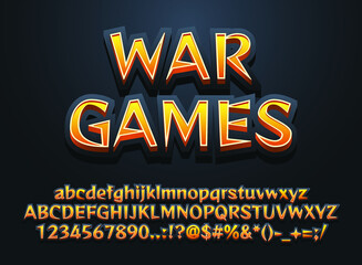 stone war games editable text effect perfect for rpg medieval game logo title