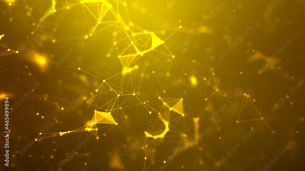 Poster abstract background dot and connect line for cyber technology futuristic and network connection conc