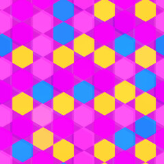 Bright color mosaic geometric seamless pattern.