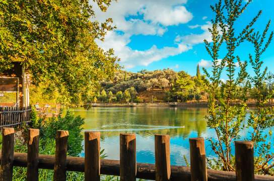 Zaros Crete, Zaros lake or Votomos, the artificial lake situated on the southern slopes of Psiloritis in short distance from Zaros village.
