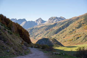 mountain landscape in autumn in pyrenees