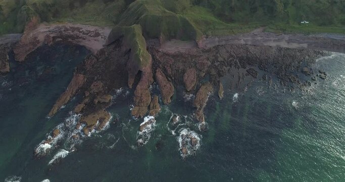 Fraserburgh, Scotland, UK, Beach Area Aerials