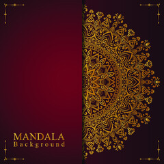 Luxury Background With Mandala And Pattern Gold For Wedding Invitation