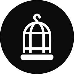 bird cage glyph icon