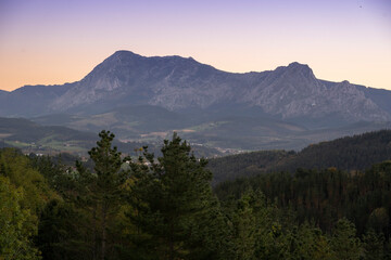 mountain landscape in the basque country in spain