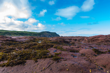 Obraz premium Fraserburgh, Scotland, UK, Beach Area. The Broch or Faithlie is a town in Aberdeenshire, Scotland 