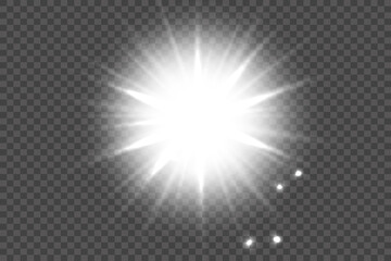 Collection of lighting scenes, transparent effects. Bright lighting with beautiful lights