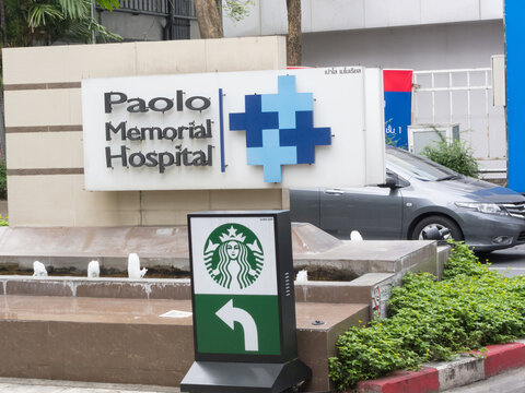 Label of Paolo Memorial Hospital BANGKOK,THAILAND-10 AUGUST 2018: Hospitals Proprietary There are many branches in many provinces. on,10 AUGUST 2018, in Thailand.