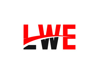 LWE Letter Initial Logo Design Vector Illustration