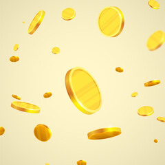 Gold coins falling