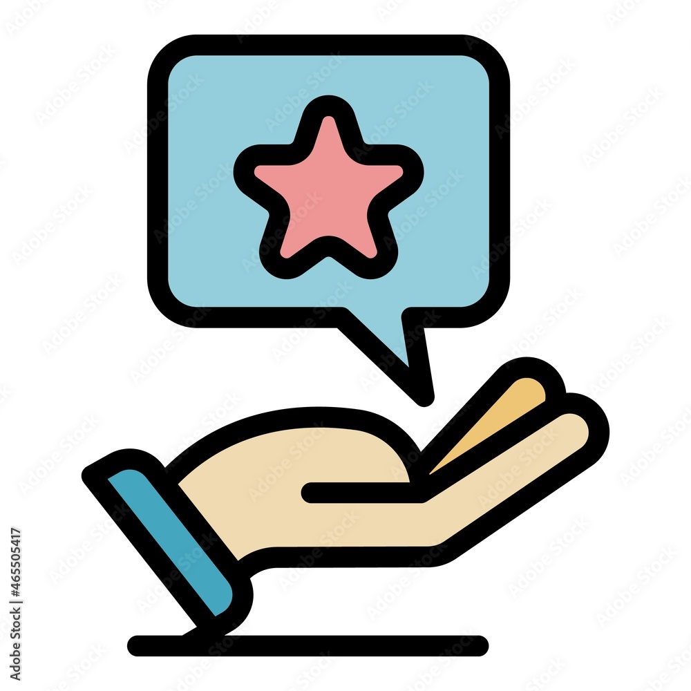 Poster keep chat manager icon. outline keep chat manager vector icon color flat isolated