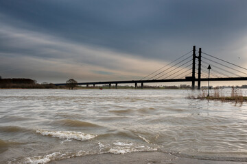 Molenbrug over de IJssel bij Kampen, Overijssel Province, The Netherlands