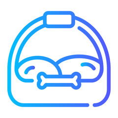 pet bed gradient icon