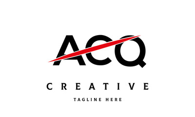 ACQ creative three latter logo vector