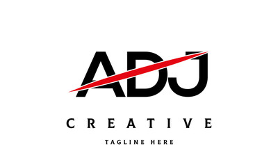 ADJ creative three latter logo vector