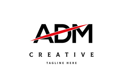 ADM creative three latter logo vector