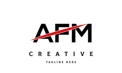 AFM creative three latter logo vector