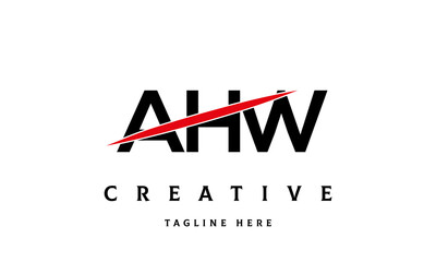 AHW creative three latter logo vector