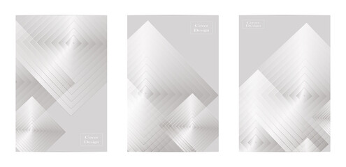 Set of silver cover background