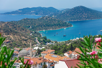 Turkey Kas town rooftop view from above