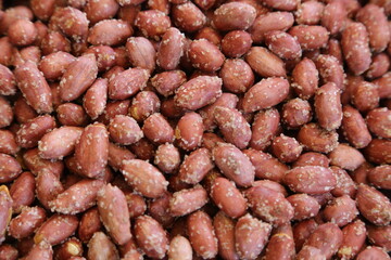 close up of peanuts in a bowl