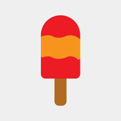 Ice cream icon vector illustration in flat style about summer, use for website mobile app presentation