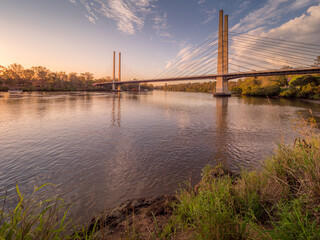 Beautiful Riverside Afternoon with Bridge