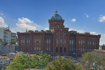 Obraz premium Istanbul - Turkey 04 October 2021 : Fener Greek boys high school view in Fatih district .