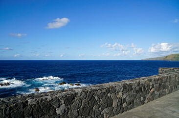 rough wild nord coast of sao miguel
