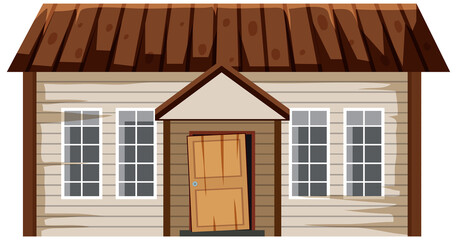 Abandoned house on white background