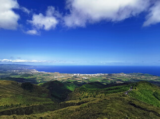 amazing mountain landscape on azores islands