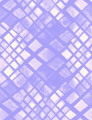 Seamless modern watercolor geometric pattern in lilac shades with rhombuses for design and textile