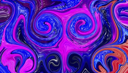 Liquid Abstract Design, Bright and Colorful