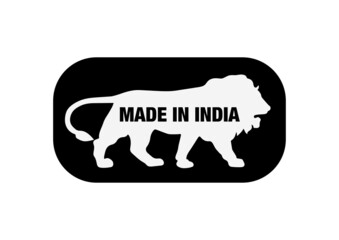 'Made in india' sticker vector