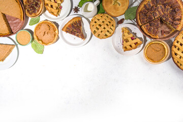 Set variety fall seasonal pies