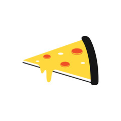 Pizza logo design. Pizza icon on white background.