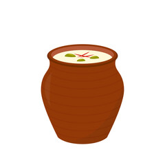 Lassi Indian Drink Hand Drawn Vector. Indian drink.