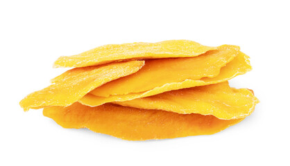 Dried Mango lay on the white plate