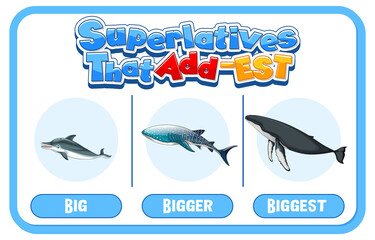 Comparative and Superlative Adjectives for word big