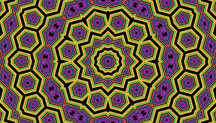 Kaleidoscope Pattern, Very Colorful and Trippy