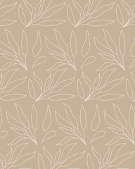 color minimalistic modern pattern with leaves