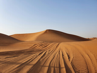 Fototapeta na wymiar Sanddünen in der arabischen Wüste - Ras al Khaimah