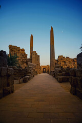 Twilight image from the Karnak Temple in Luxor